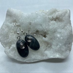 Handmade Oval Stone Earrings!